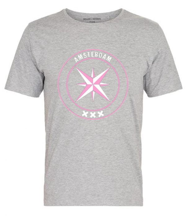 AMCA Ster Shirt Grijs/Roze kids