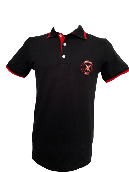 AMCA polo Zwart/Rood op=op