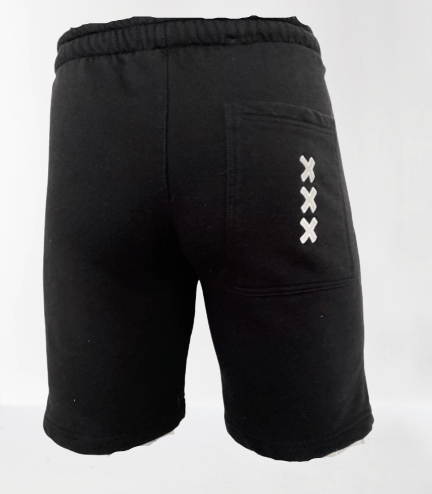 Short jogging zwart met rood logo