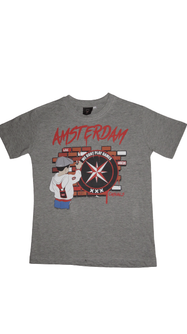 AMCA Graffiti Grijs Kids