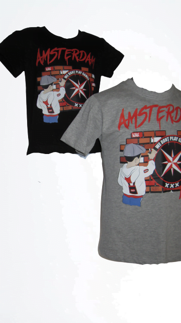 AMCA Graffiti Grijs Kids
