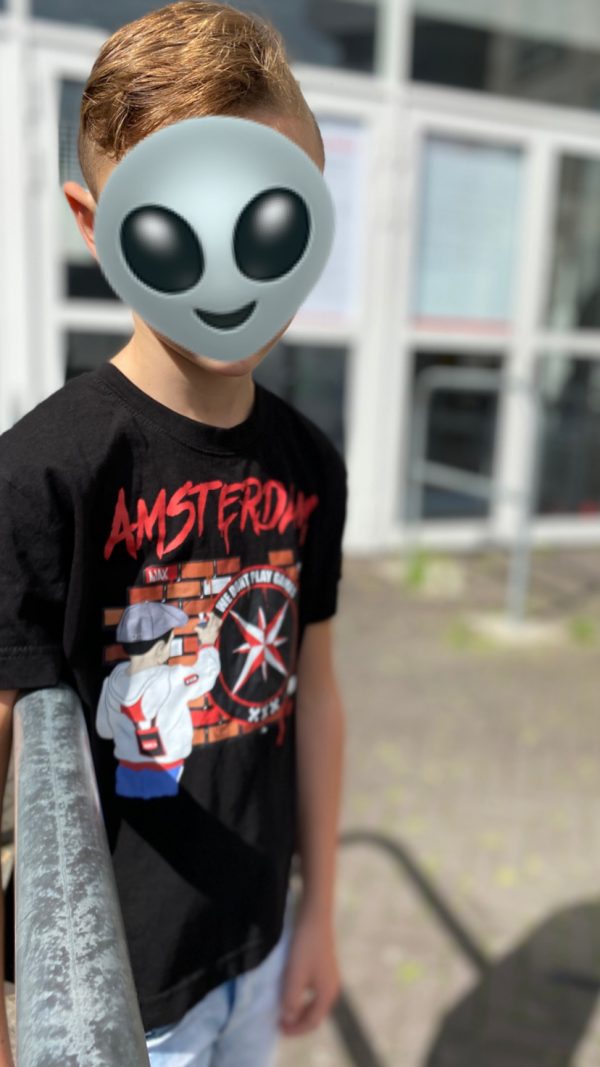 AMCA Graffiti Zwart Kids