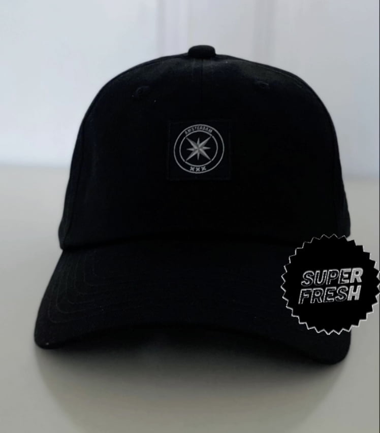 Classic cap zwart grijs logo