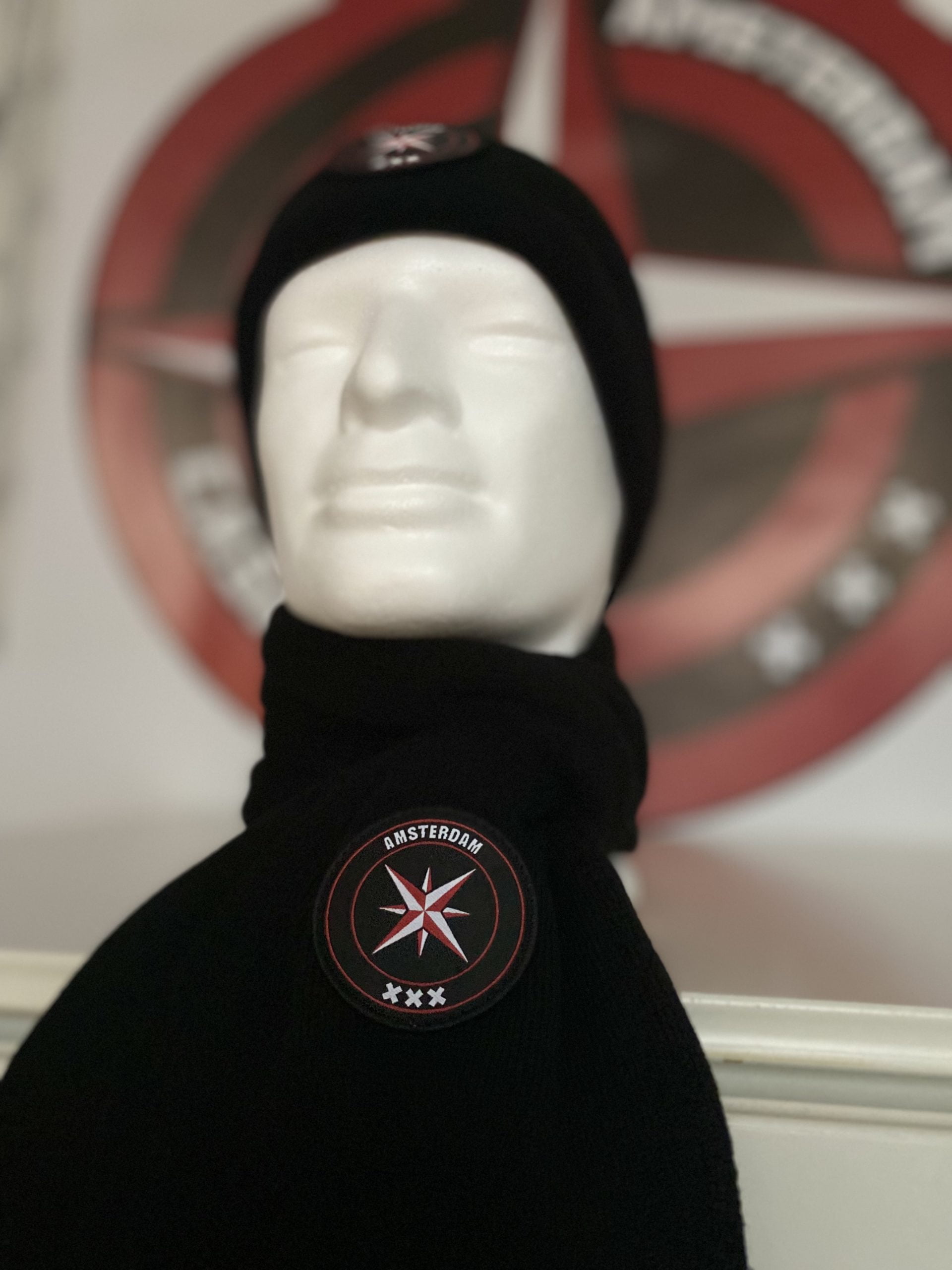 Sjaal Casuals logo rood zwart