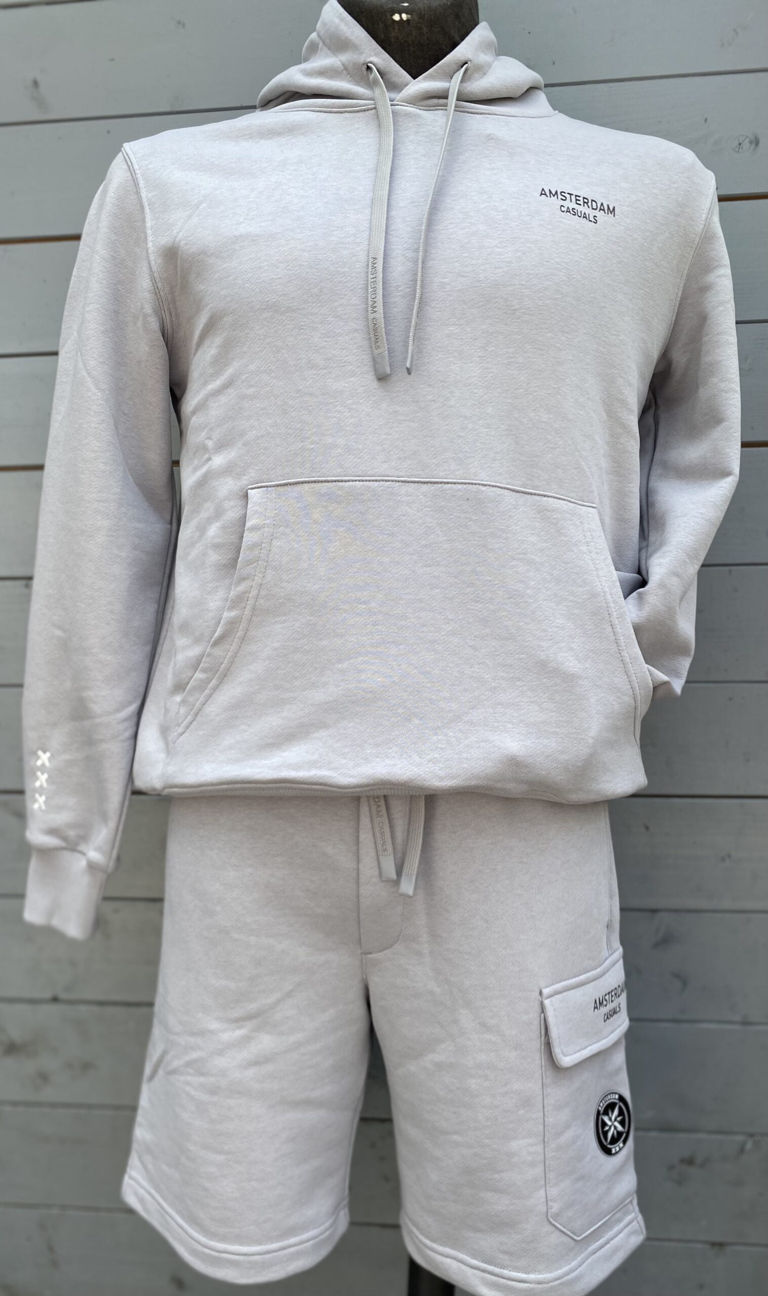 Casual style hoodie grey